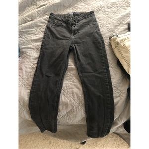 Zara High Waisted Skinny Jeans - Black Acid Wash